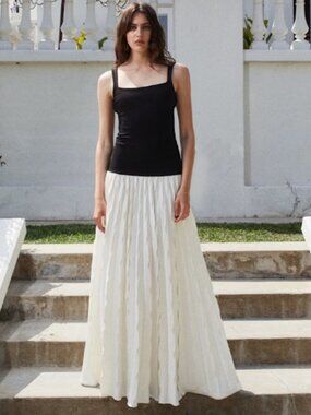 delfi collective delilah halter pleated drop waist maxi dress Noella Patty Long Dress